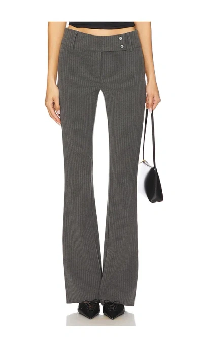Superdown Emerson Pant In Grey Pinstripe