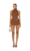 Superdown Evie Romper In Brown