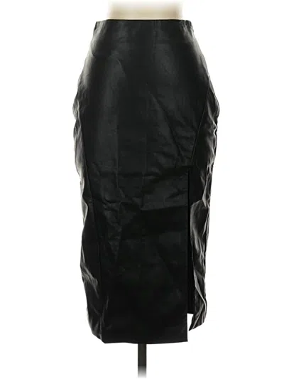 Pre-owned Superdown Faux Leather Skirt In Black