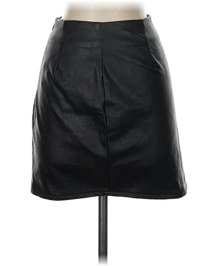 Pre-owned Superdown Faux Leather Skirt In Black