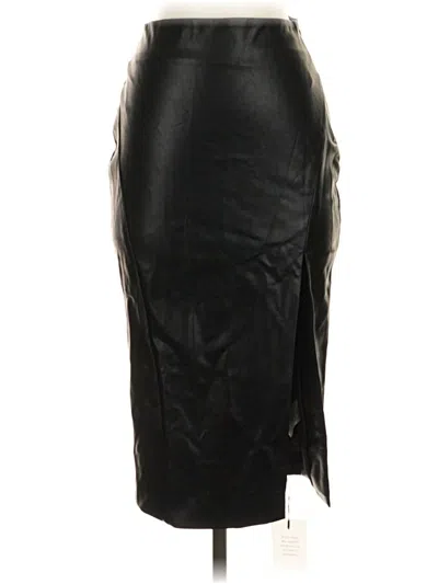Pre-owned Superdown Faux Leather Skirt In Black