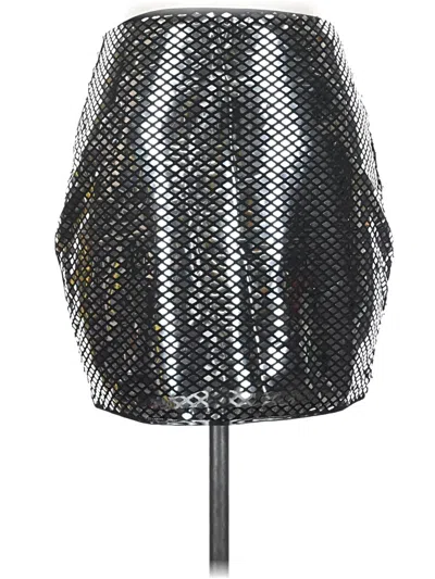 Pre-owned Superdown Faux Leather Skirt In Silver