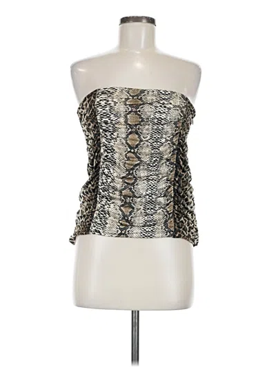 Pre-owned Superdown Faux Leather Skirt In Silver