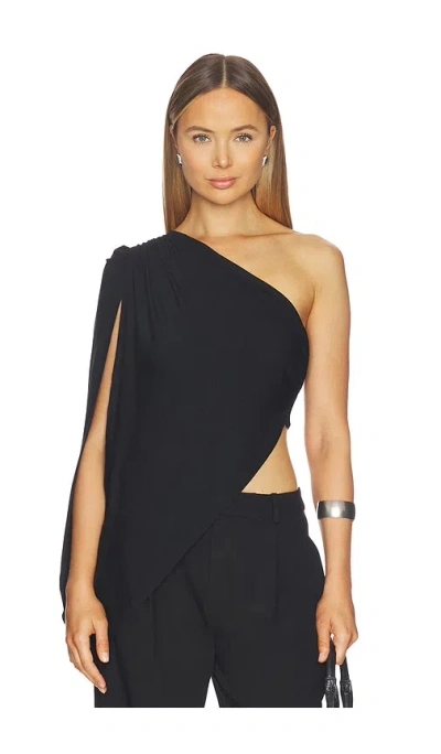 Superdown Fellie Asymmetrical Top In Black