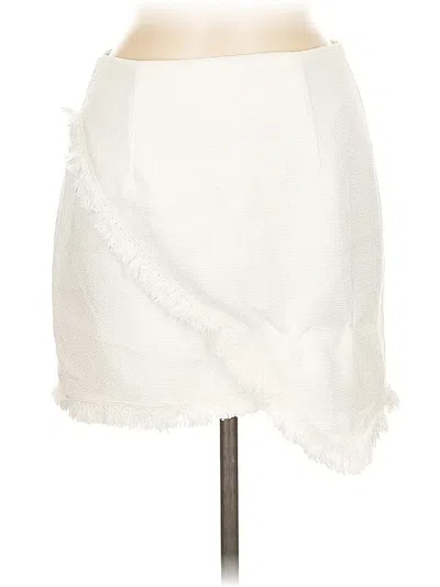 Pre-owned Superdown Formal Skirt In White