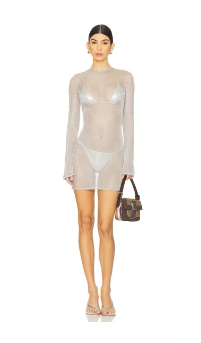 Superdown Francoise Mini Dress In Silver