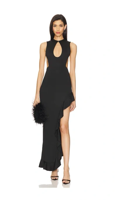 Superdown Frany Backless Maxi Dress In Black