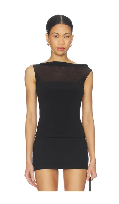 Superdown Genesis Cap Sleeve Top In Black