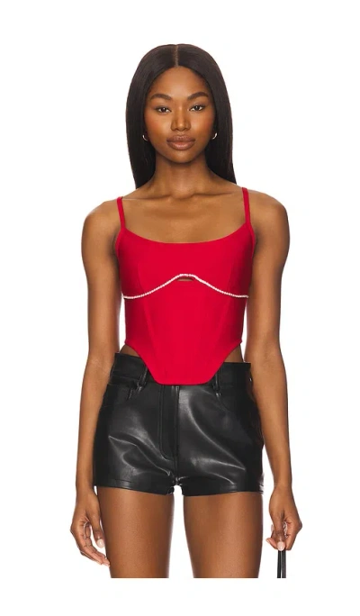 Superdown Gia Corset Top In Red