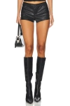 Superdown Gianna Faux Leather Shorts In Black