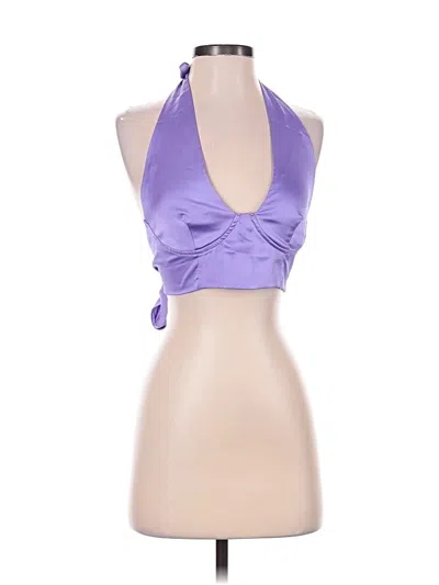 Pre-owned Superdown Halter Top Purple Halter Neckline Tops