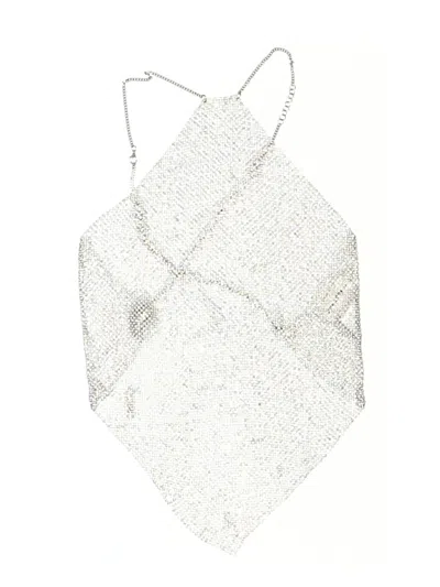 Pre-owned Superdown Halter Top Silver Halter Neckline Tops