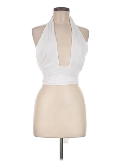 Pre-owned Superdown Halter Top White Halter Neckline Tops