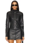 Superdown Haydenn Faux Leather Jacket In Black