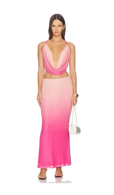 Superdown Inessa Maxi Skirt Set In Multi