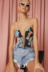 Superdown Isla Top In Black Multi