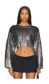 Superdown Jaelyn Sweater In Black Metallic