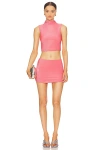 Superdown Jalina Skirt Set In Rose