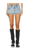 Superdown Janie Shorts In Blue Wash