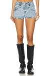 Superdown Janie Shorts In Blue Wash