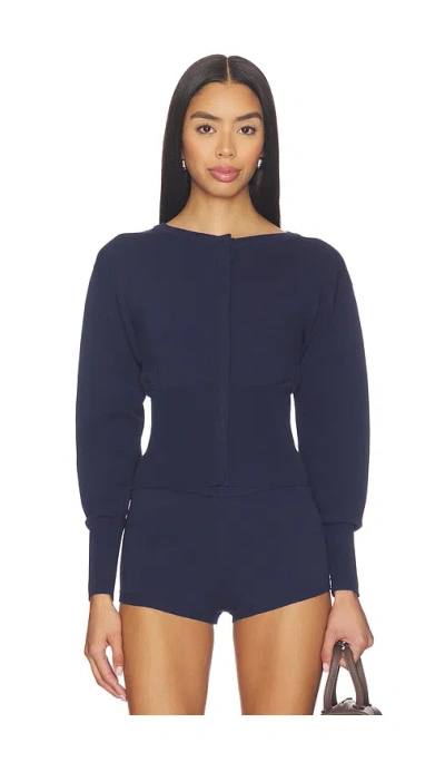 Superdown Jayella Knit Top In Blue