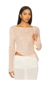 Superdown Jayne Long Sleeve Top In Pink