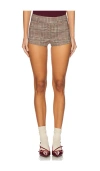 Superdown Jen Micro Short In Brown