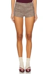Superdown Jen Micro Short In Brown