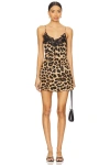 Superdown Jennie Mini Dress In Leopard
