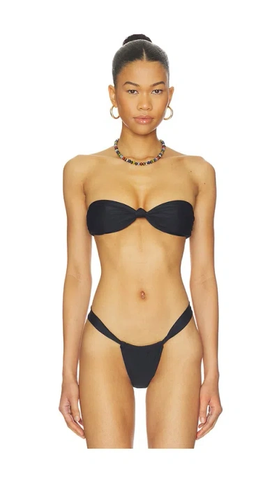 Superdown Jennipher Bandeau Bikini Top In Black