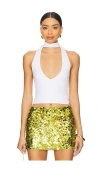 Superdown Jessalyn Halter Top In 白色