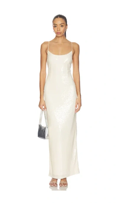 Superdown Jessie Sequin Maxi Dress In Neutral