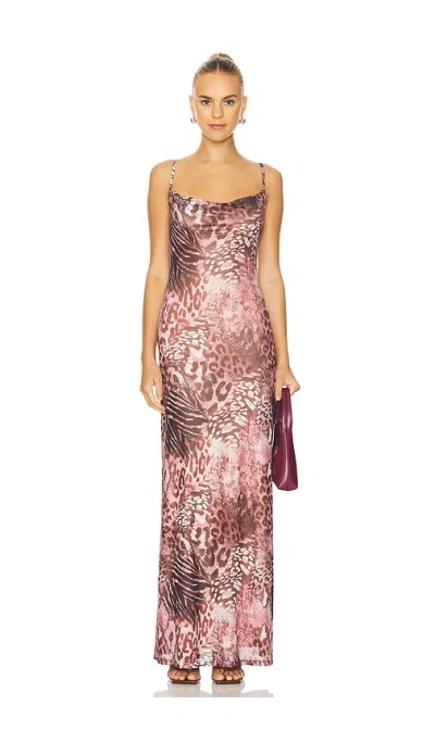 Superdown Jianna Maxi Dress In Mauve