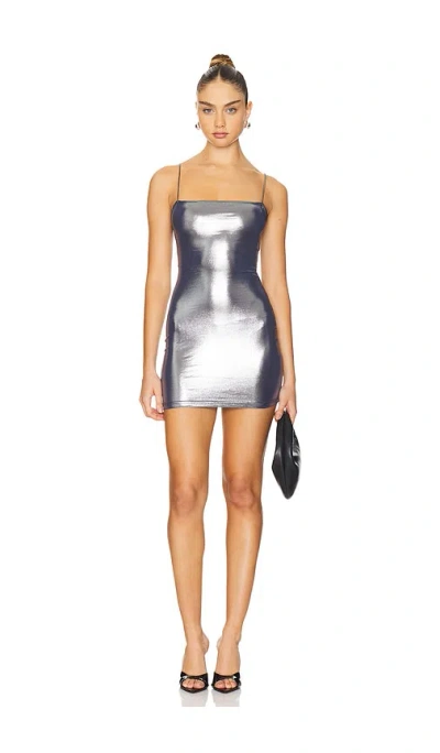 Superdown Joanna Mini Dress In Silver
