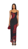 Superdown Jobelle Maxi Dress In 블랙 멀티