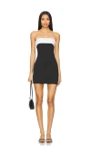 Superdown Jodie Strapless Dress In 黑色