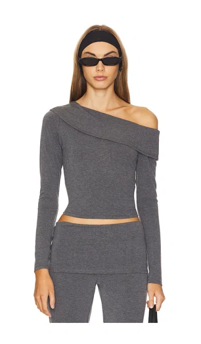 Superdown Oberteil Jordy Off Shoulder In Grey