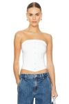 Superdown Oberteil Jordyn Corset In White