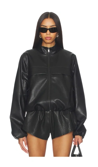 Superdown Kaelynn Faux Leather Jacket In Black