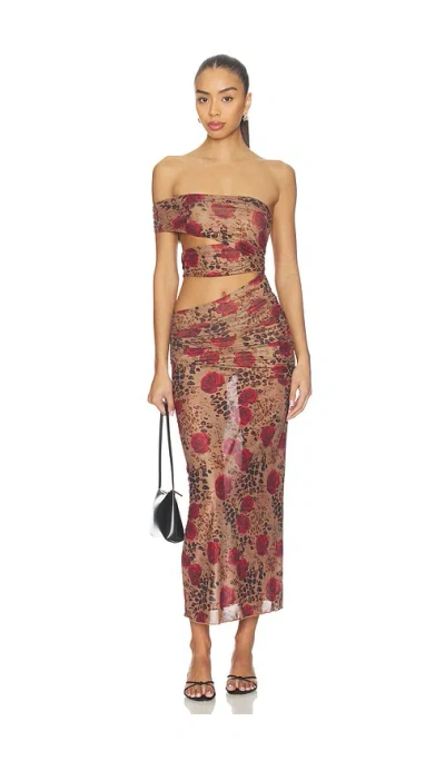 Superdown Kai Maxi Dress In Multi