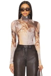 Superdown Kaia Top In Brown Multi