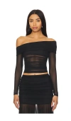 Superdown Kami Off Shoulder Top In 블랙