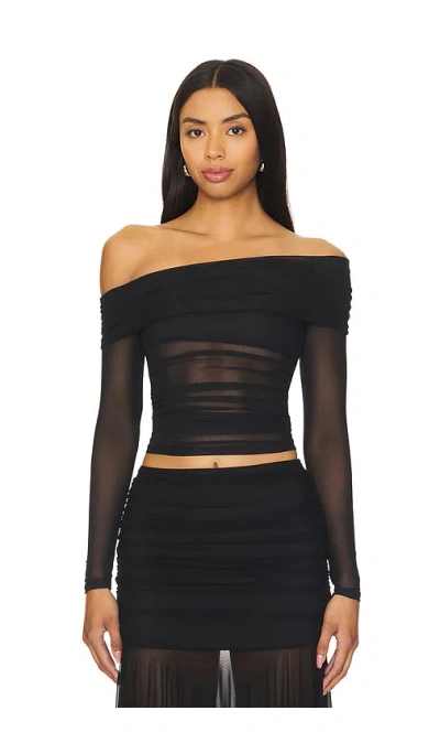 Superdown Kami Off Shoulder Top In Black