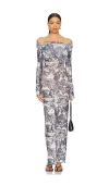 Superdown Karasi Maxi Dress In 海蓝&白色