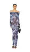 Superdown Karasi Maxi Dress In Navy