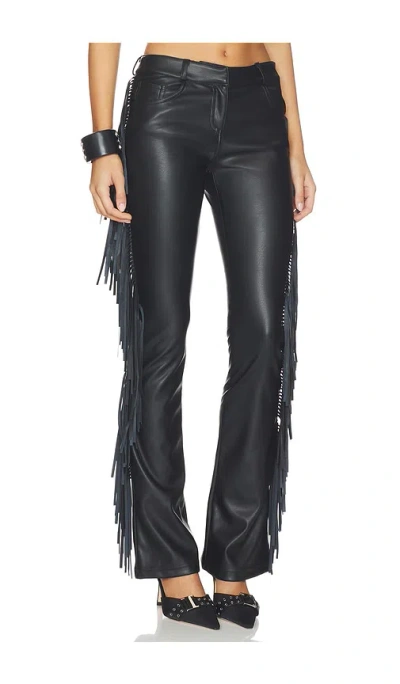 Superdown Karina Fringe Pant In Black