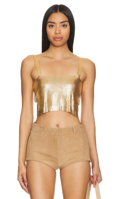 Superdown Karla Cut Out Top In Gold