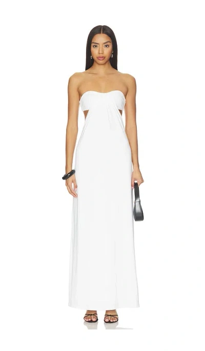 Superdown Karrie Strapless Maxi Dress In White