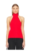 Superdown Keira Open Back Top In 체리 레드