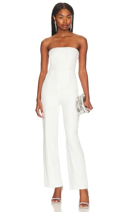 Superdown Keke Strapless Jumpsuit In Ivory